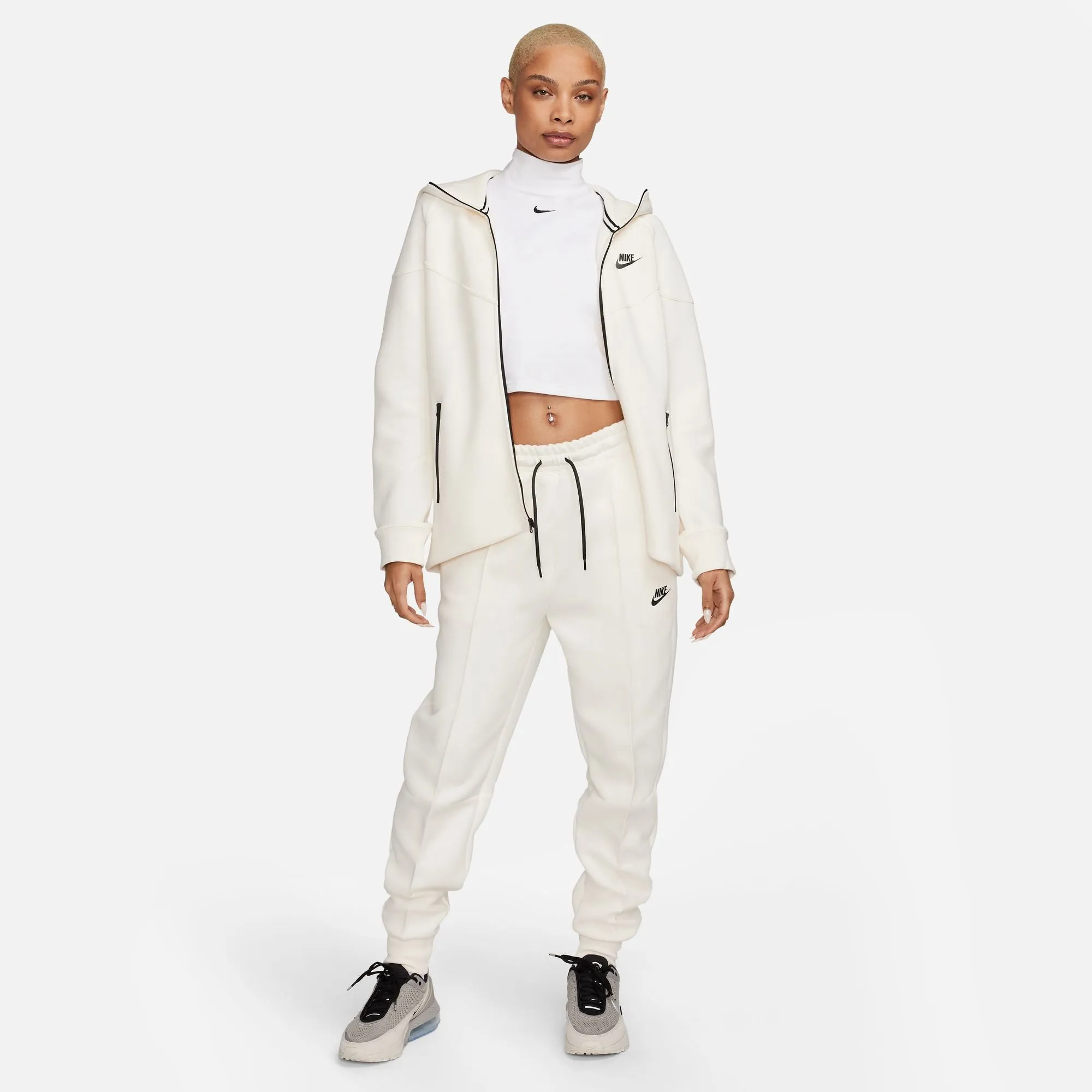 NIKE W NSW TCH FLC WR FZ HDY Full Zipp Hoodie Sport Jacke Damen