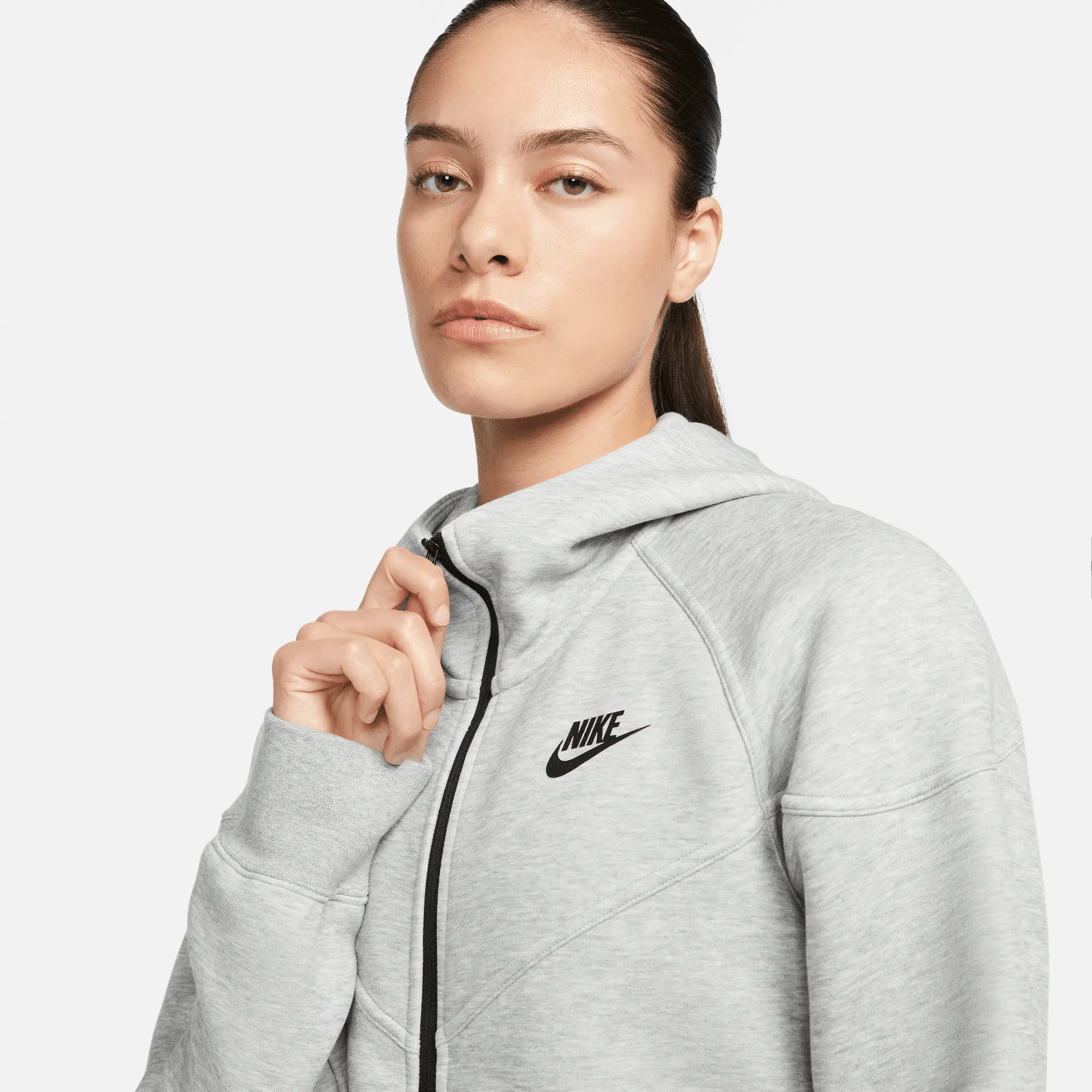 NIKE W NSW TCH FLC WR FZ HDY Full Zipp Hoodie Sport Jacke Damen