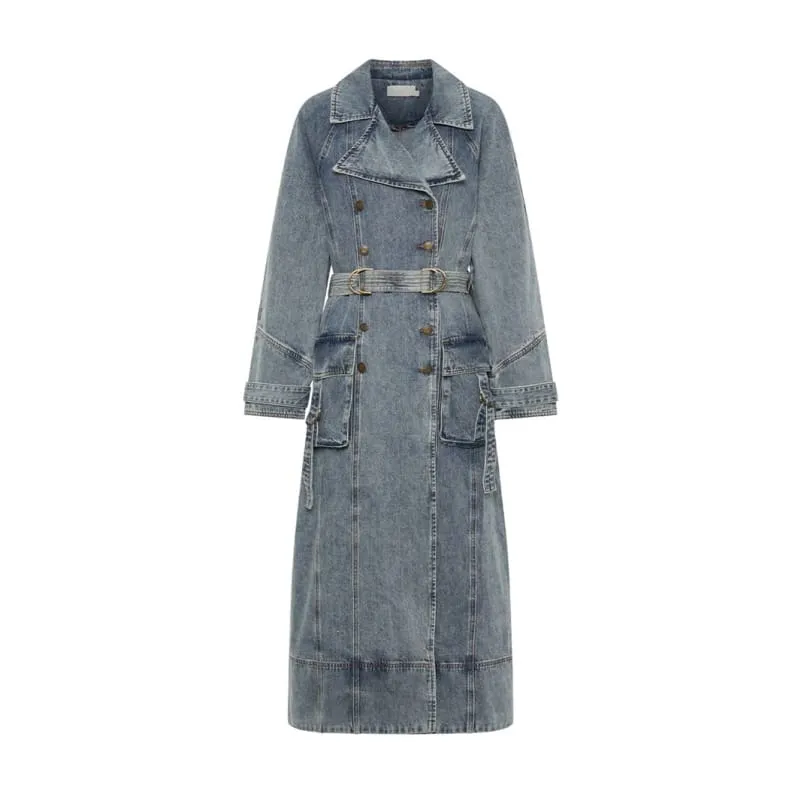 Olivia Denim Trench Coat