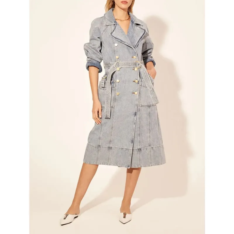 Olivia Denim Trench Coat