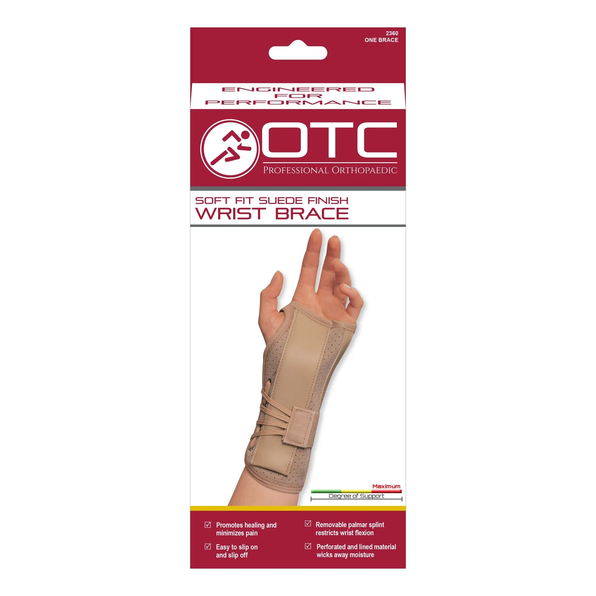 OTC WRIST BRACE SUEDE FINISH - 2360