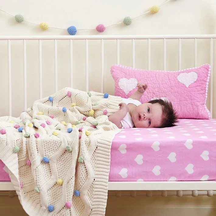 Pastel Baby Crochet Bunting Pom Pom