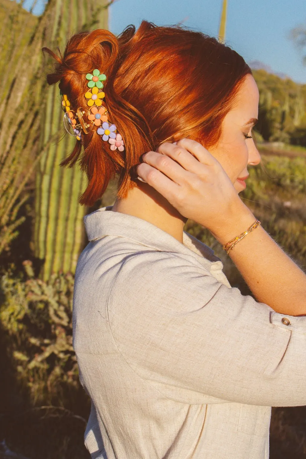 Pastel Blossom Claw Clip