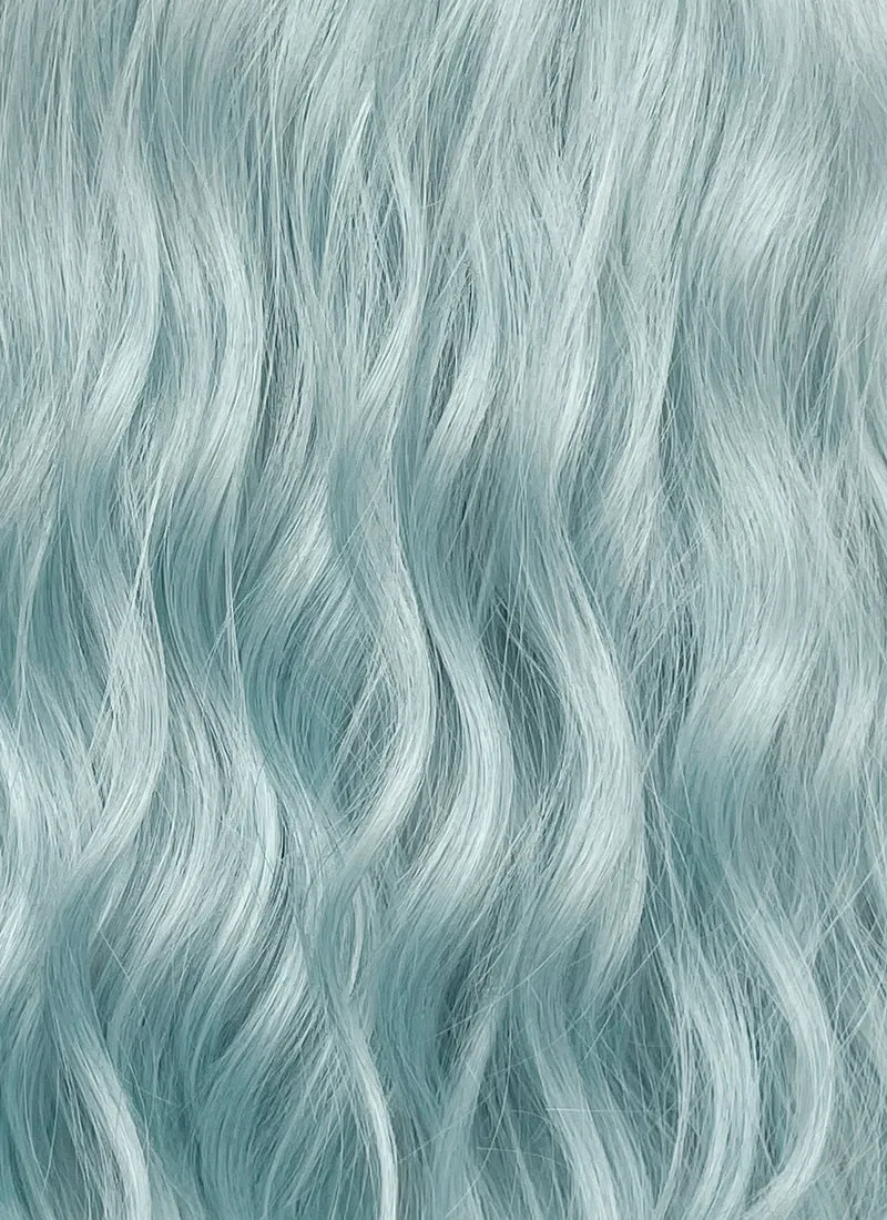 Pastel Blue Wavy Synthetic Wig NL084