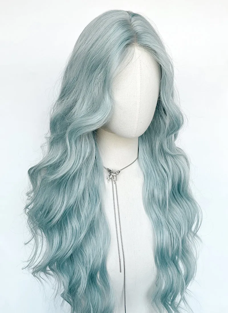 Pastel Blue Wavy Synthetic Wig NL084