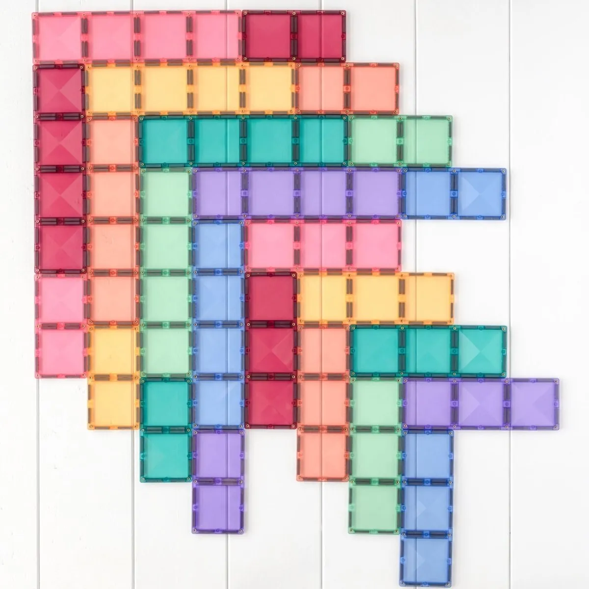 Pastel Rectangle Pack 24 Piece | CONNETIX Tiles