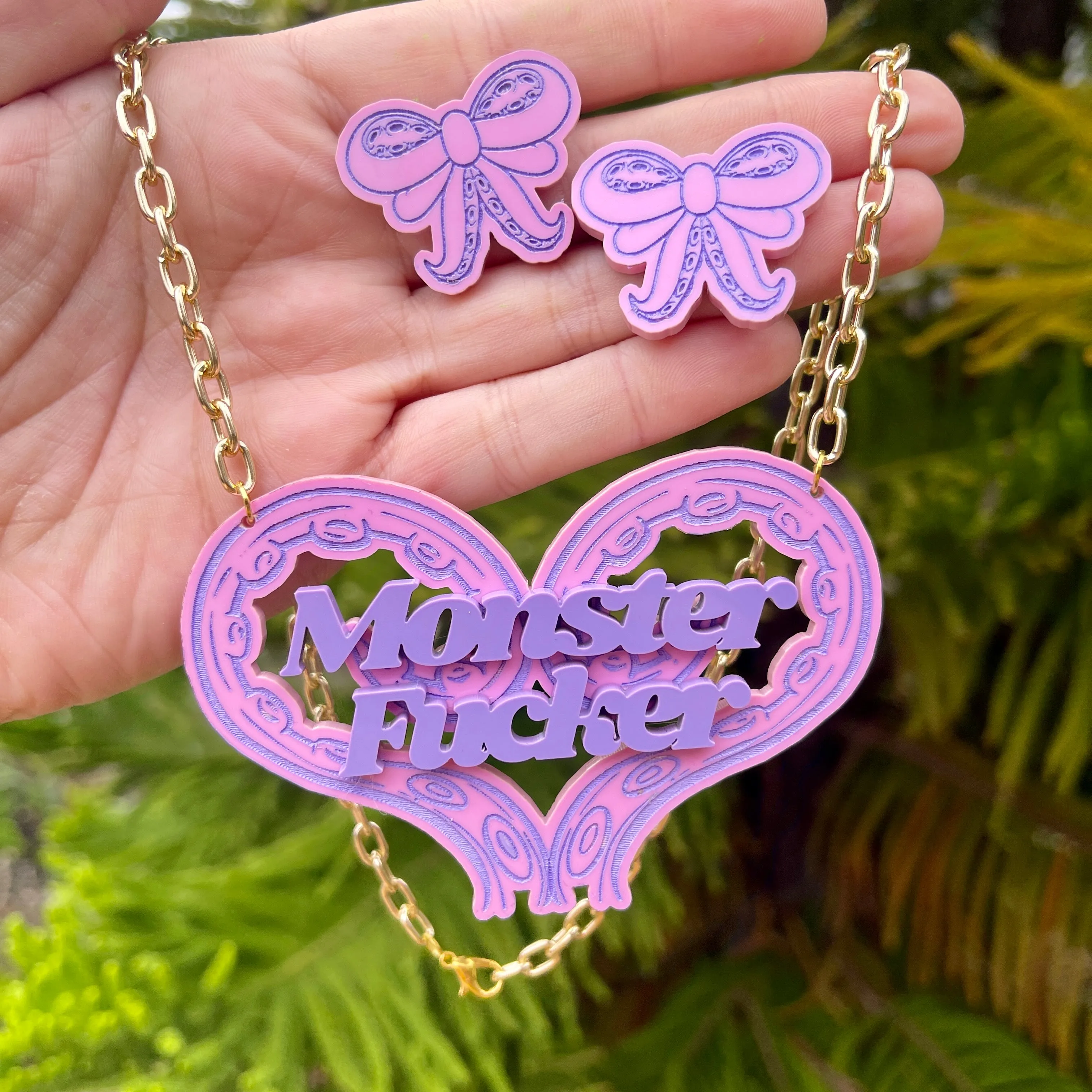 Pastel Tentacle Monster Fucker Statement Necklace