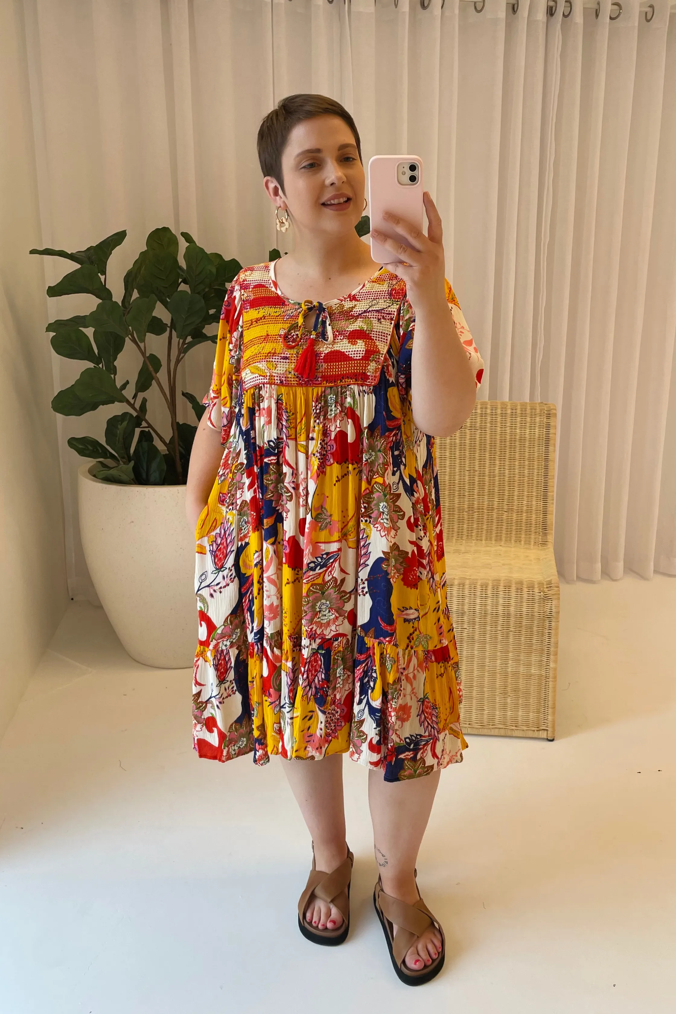 POLLY MINI DRESS - Marigold