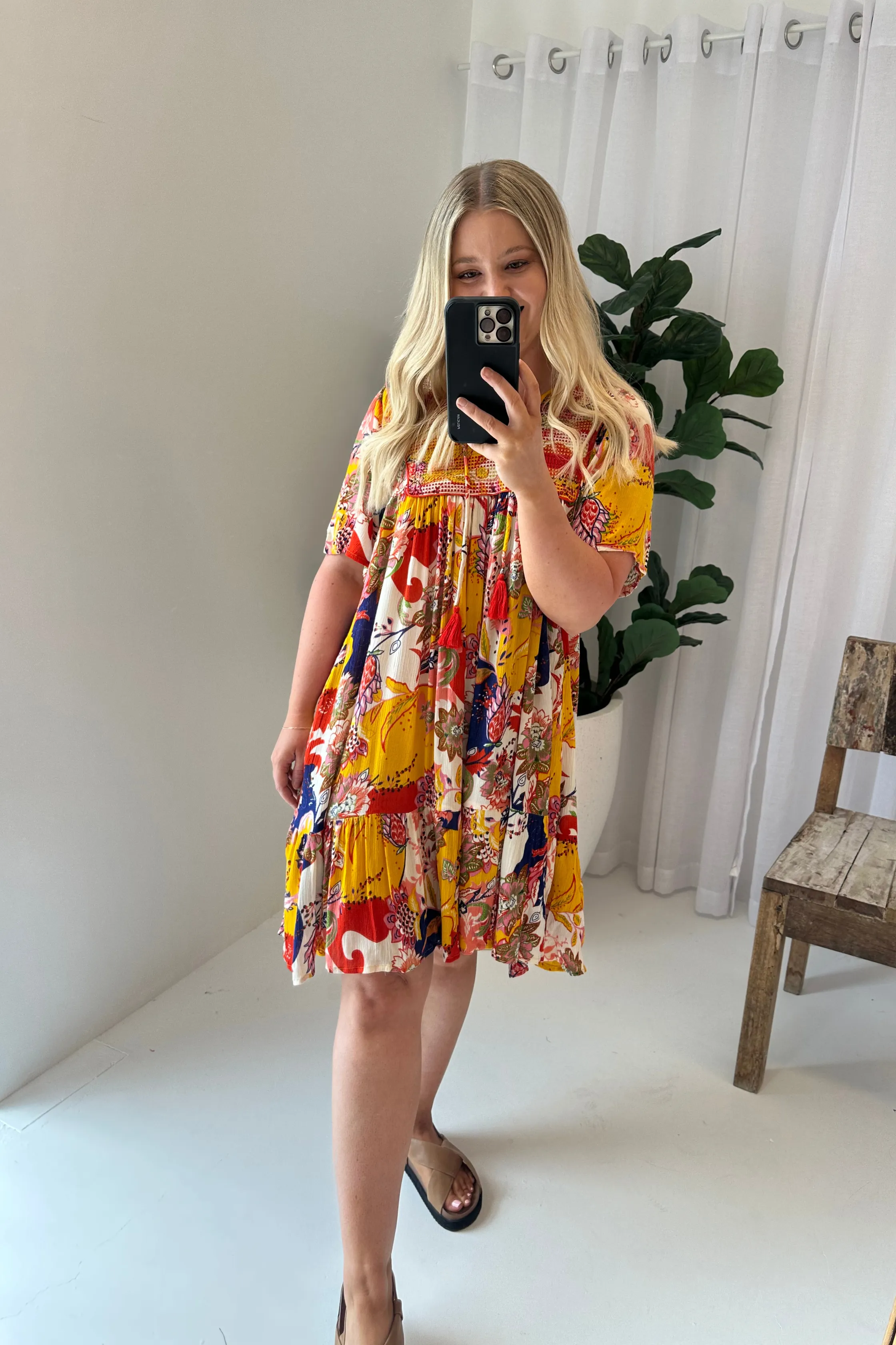 POLLY MINI DRESS - Marigold