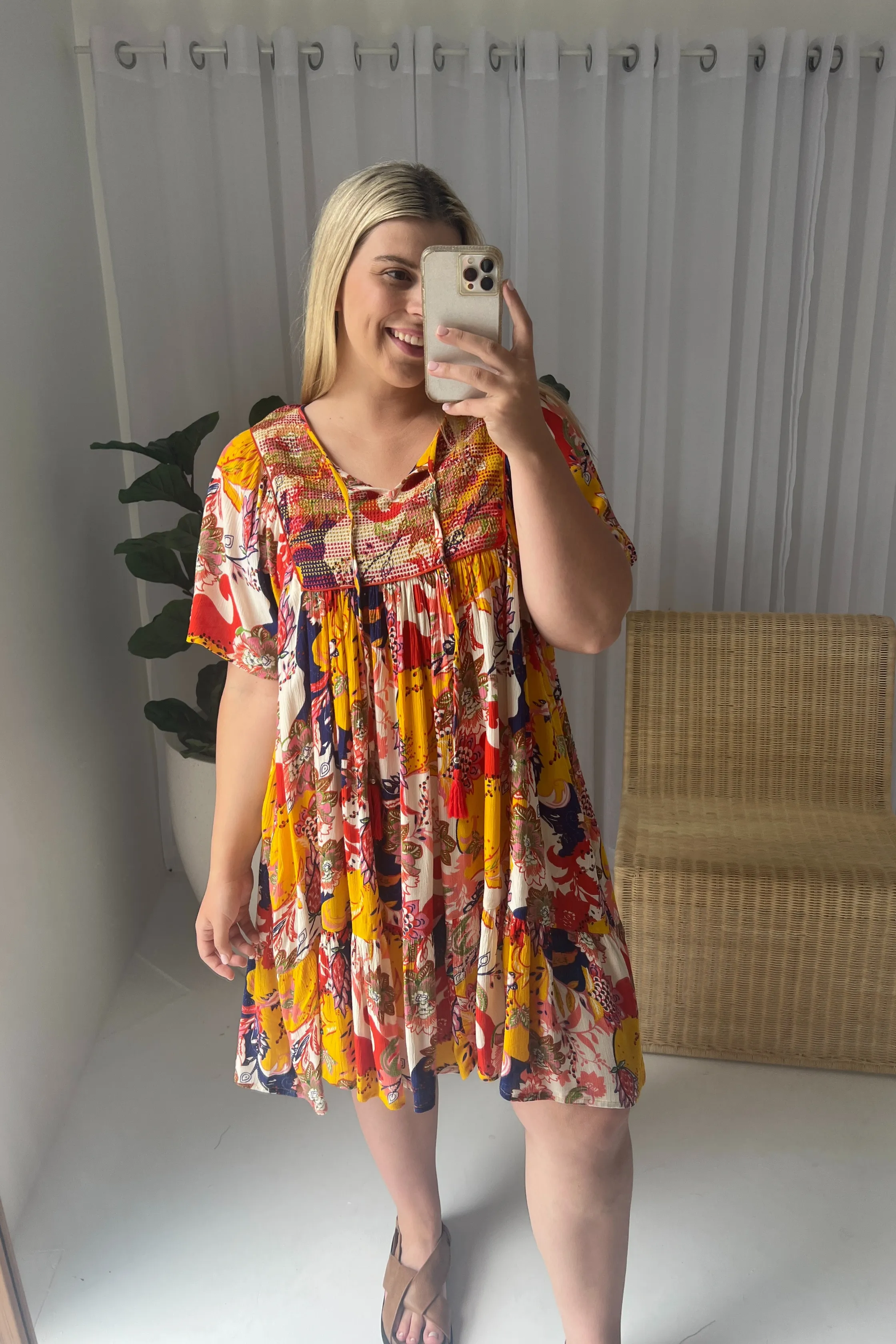 POLLY MINI DRESS - Marigold