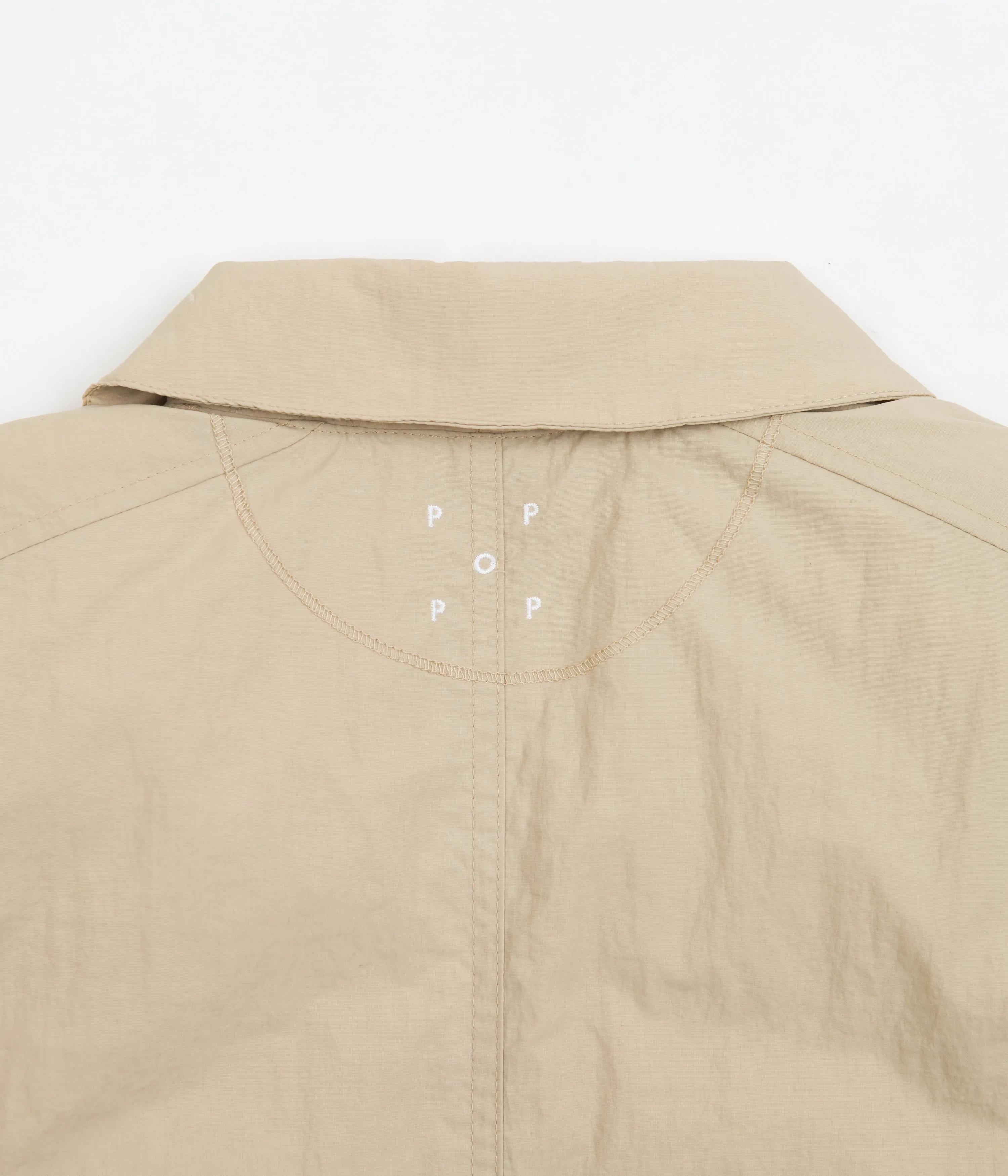 Pop Trading Company Trench Coat - White Pepper