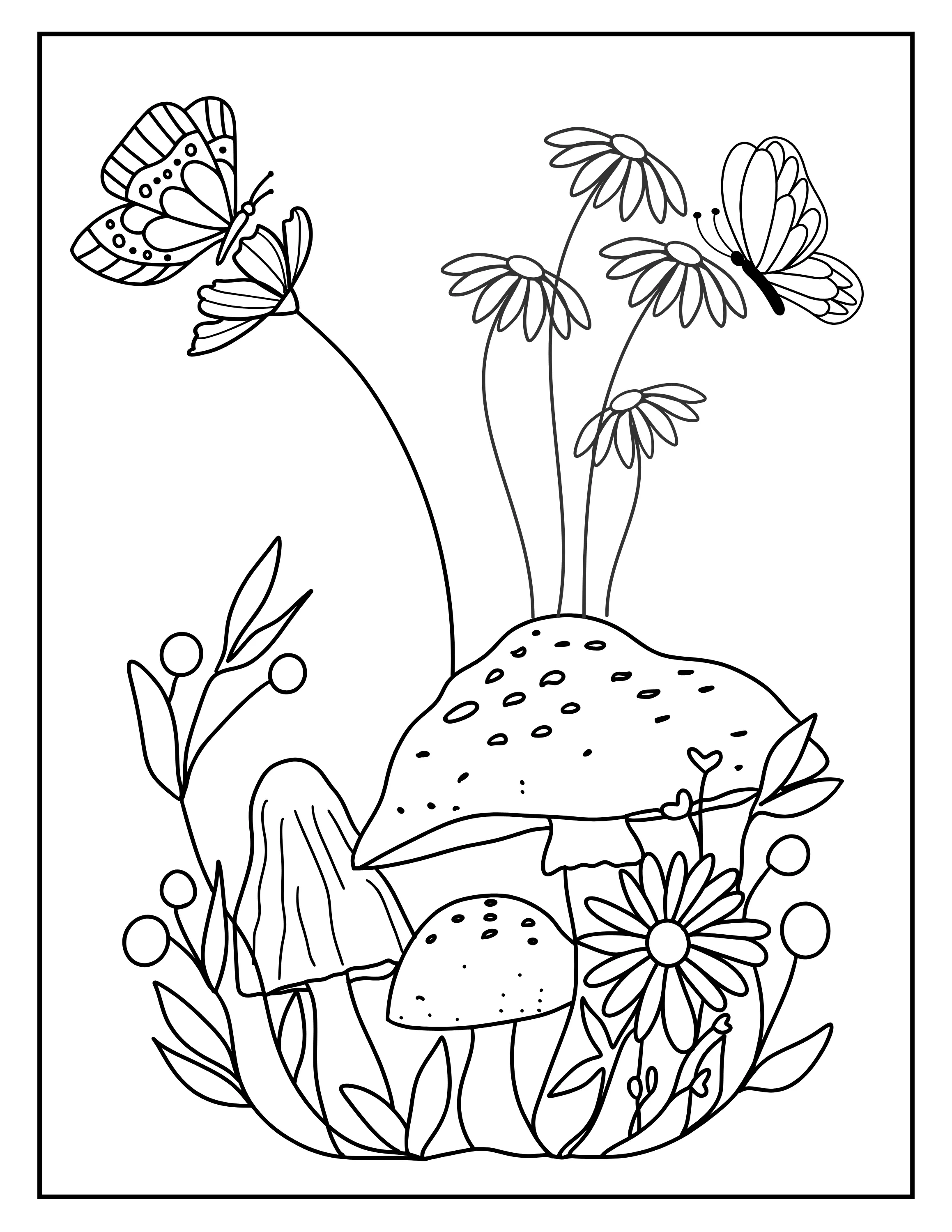 Printable Stress-Relief Coloring Pages: Whimsical Food Homes Digital Collection