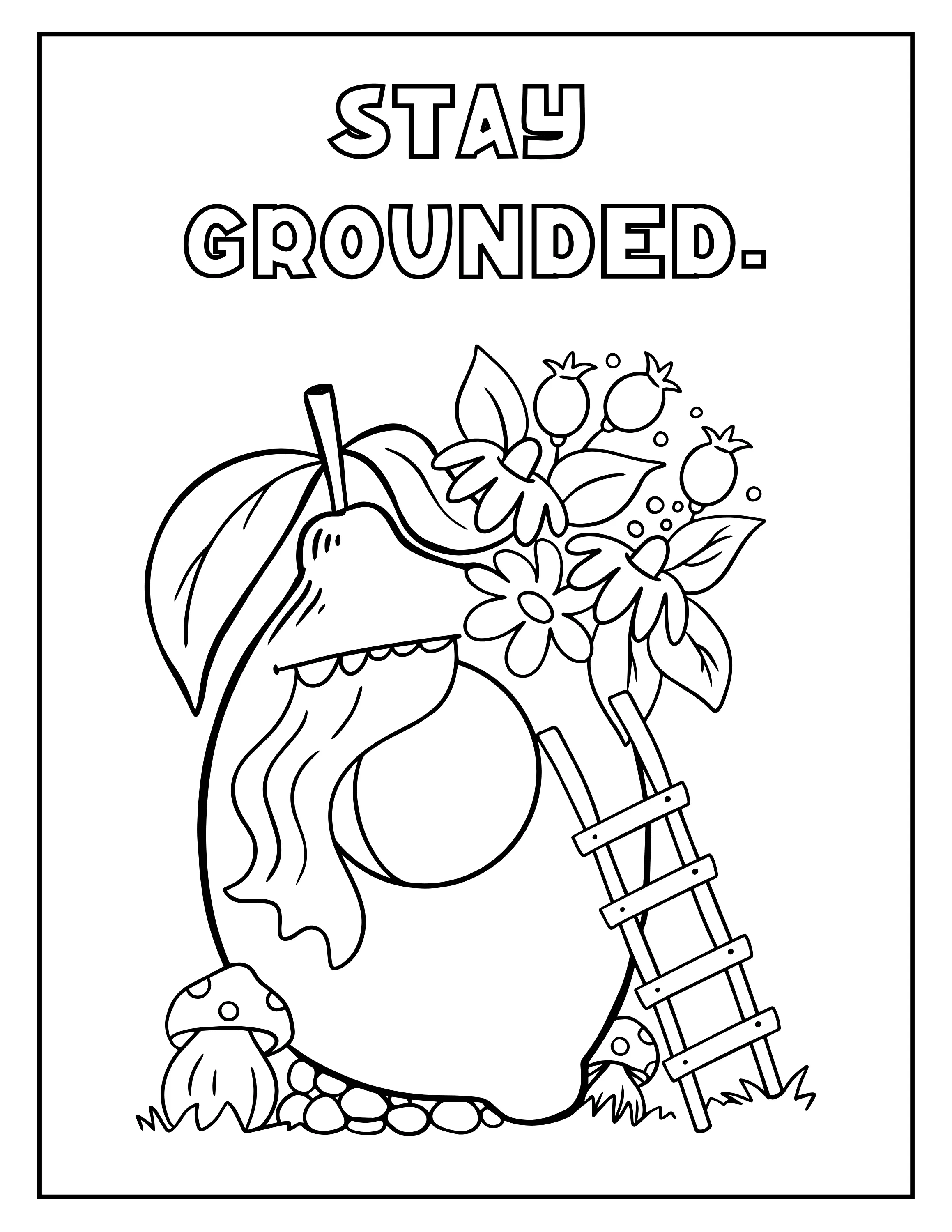 Printable Stress-Relief Coloring Pages: Whimsical Food Homes Digital Collection