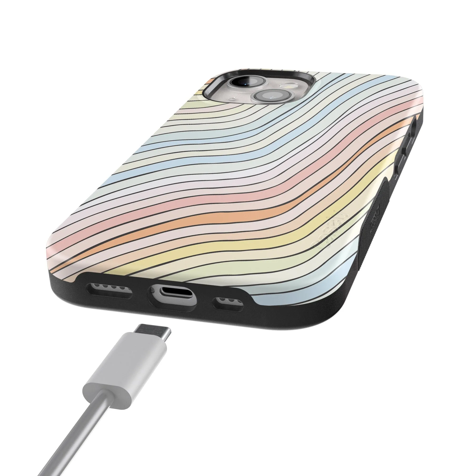 Ride The Wave | Pastel Rainbow Lined Case