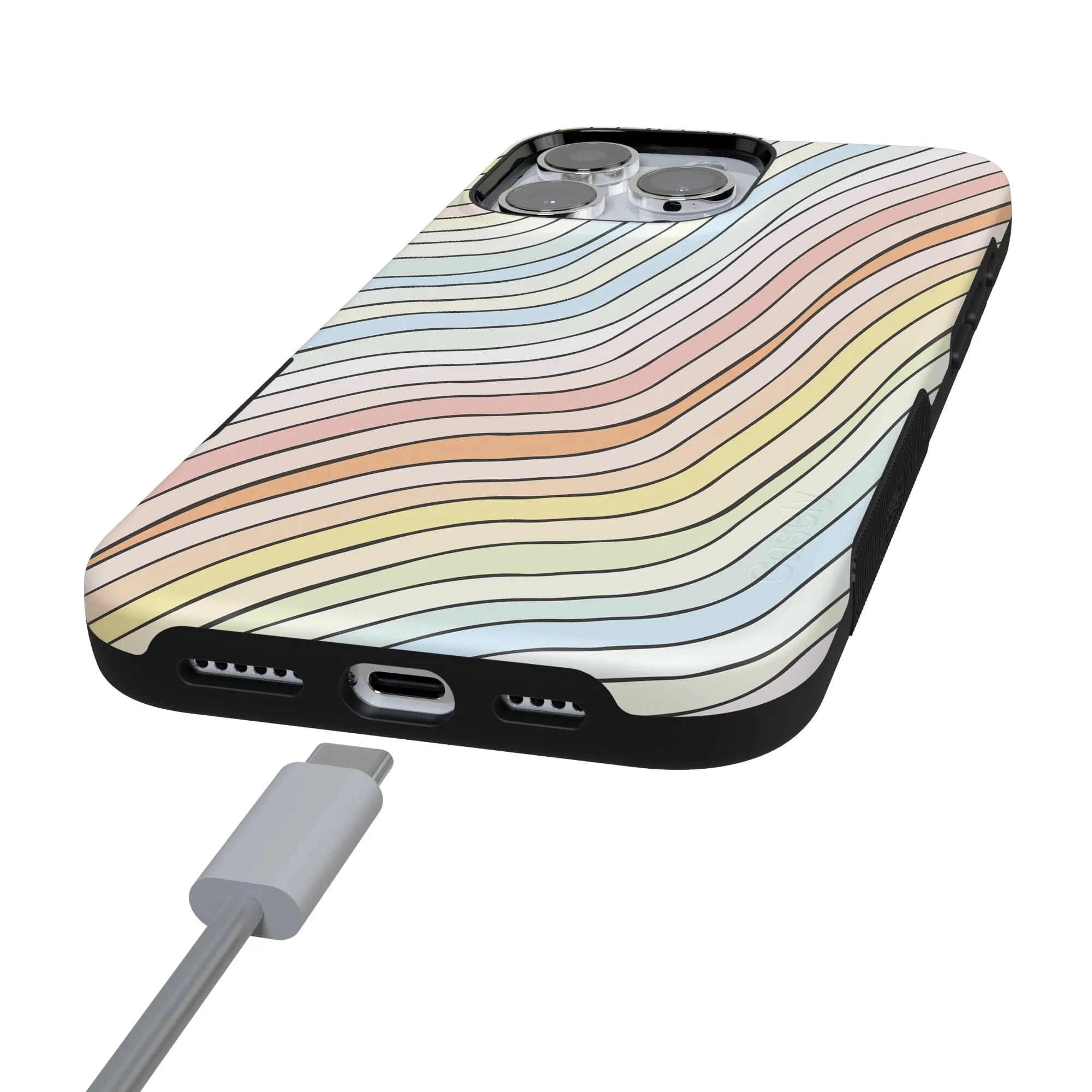 Ride The Wave | Pastel Rainbow Lined Case