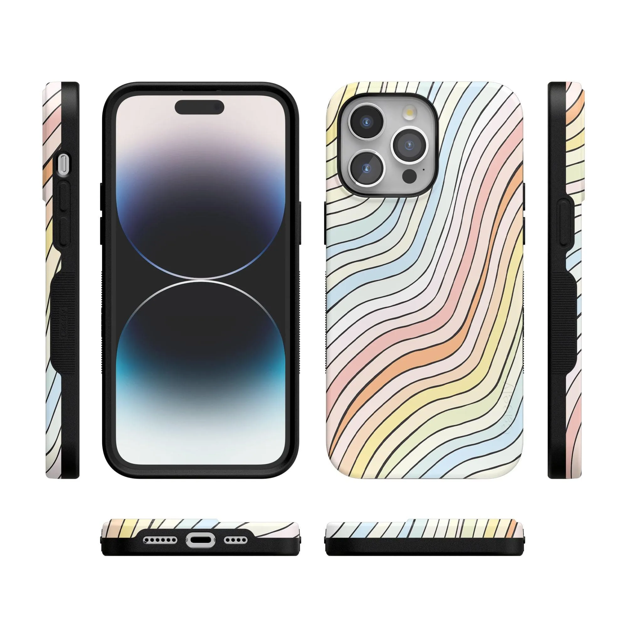 Ride The Wave | Pastel Rainbow Lined Case