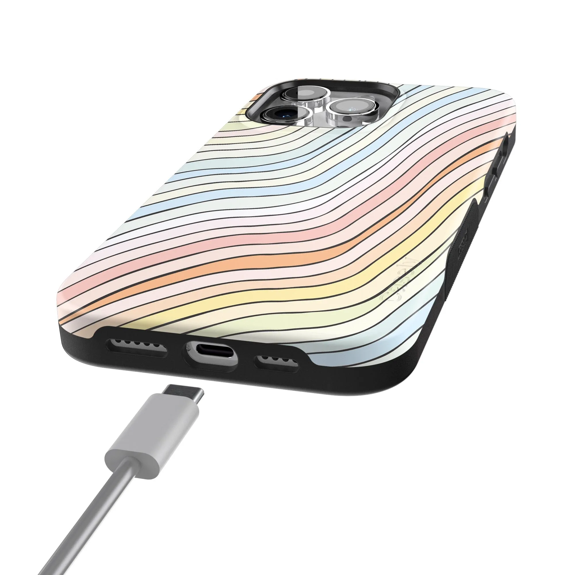 Ride The Wave | Pastel Rainbow Lined Case