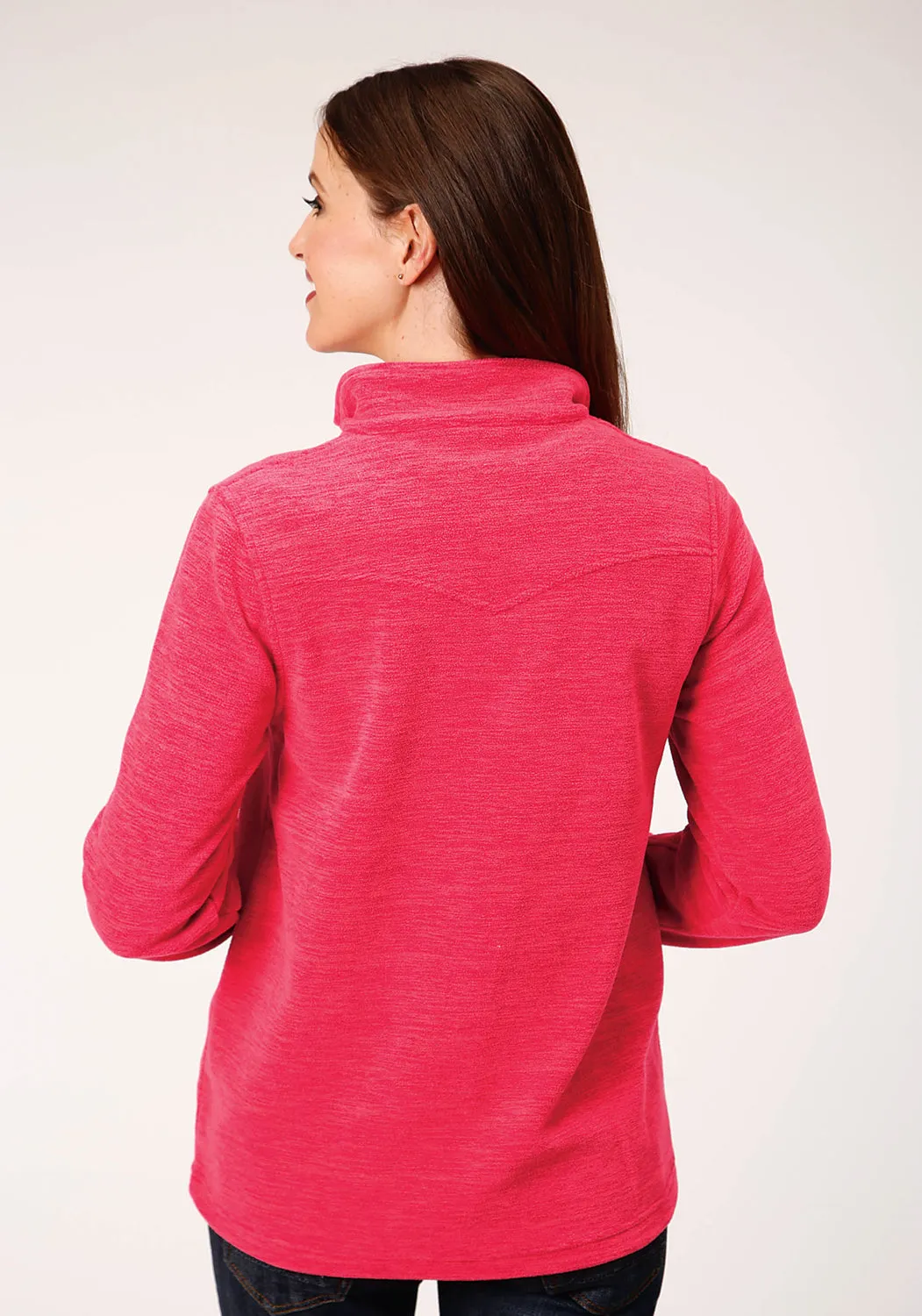 Roper Womens Neon Pink Polyester Micro Fleece Jacket