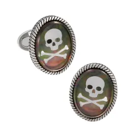 Skull Cameo Doublet Sterling Cufflinks