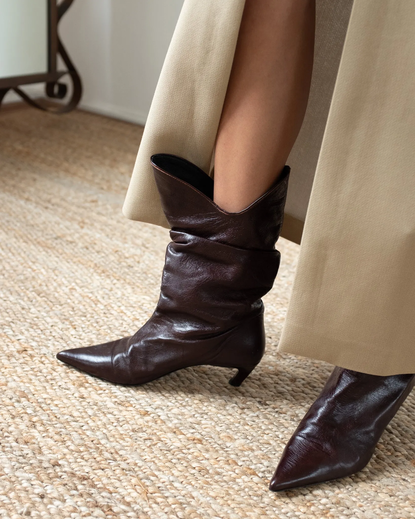 Slouchy Boot Leather Cappuccino