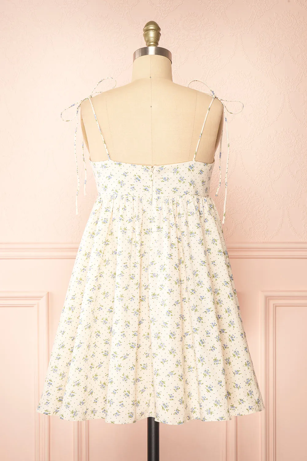 Soyeon | Mini Floral Babydoll Dress w/ Front Bow