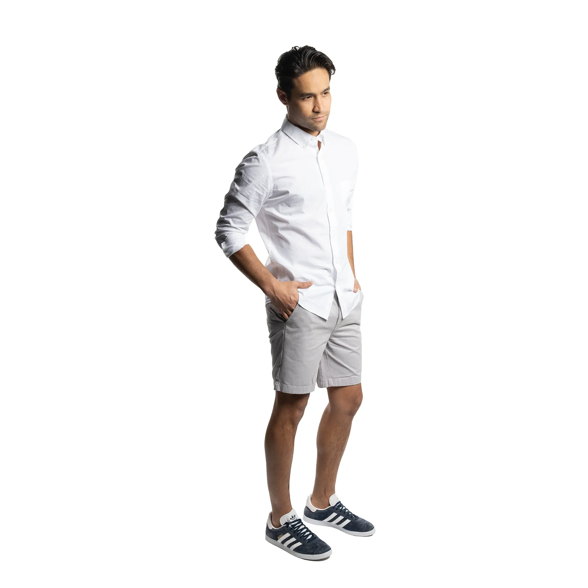 Stretch Chino Shorts - Light Grey