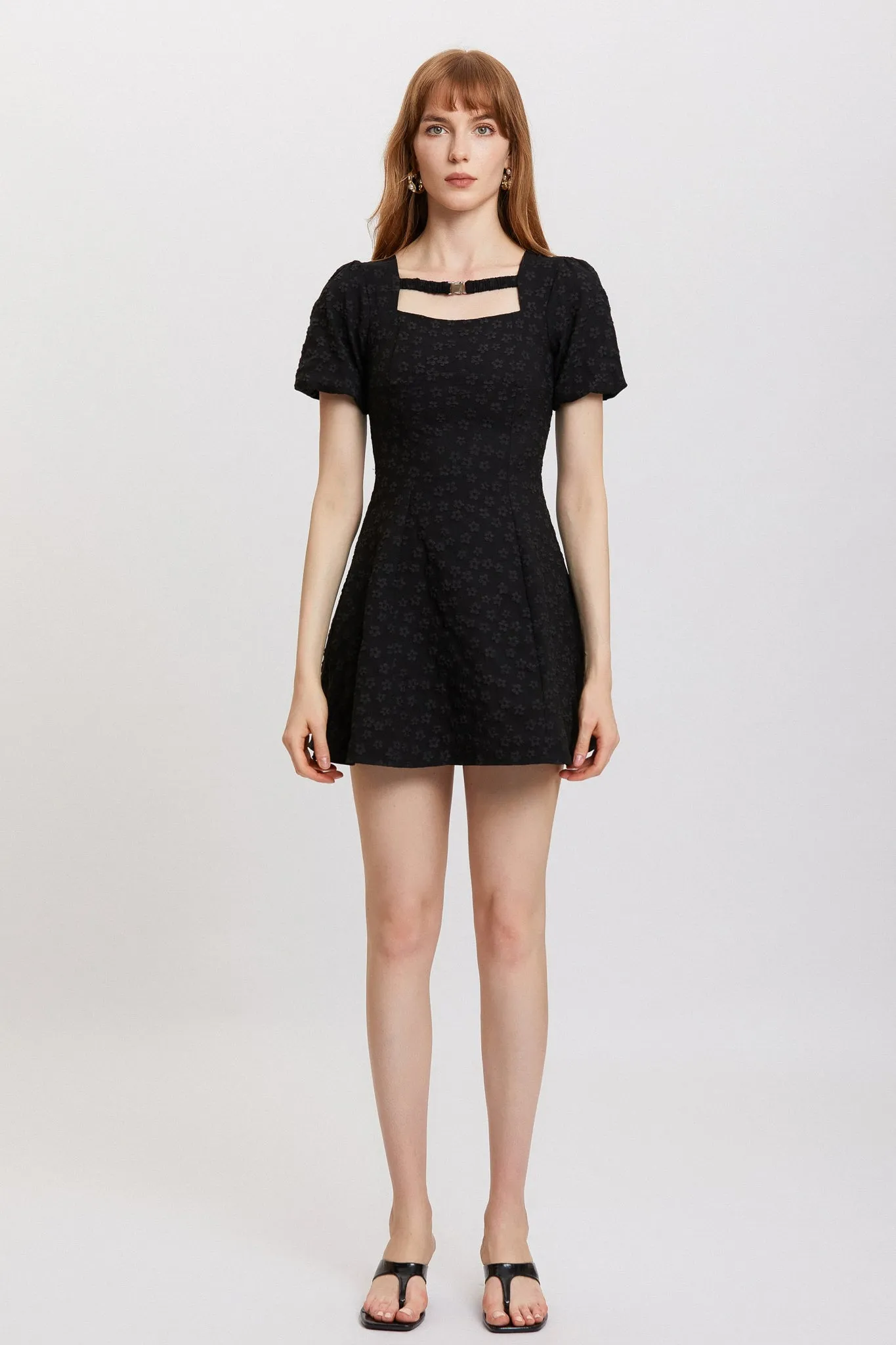 Sylphide | Rosalee Black Puff Mini Dress