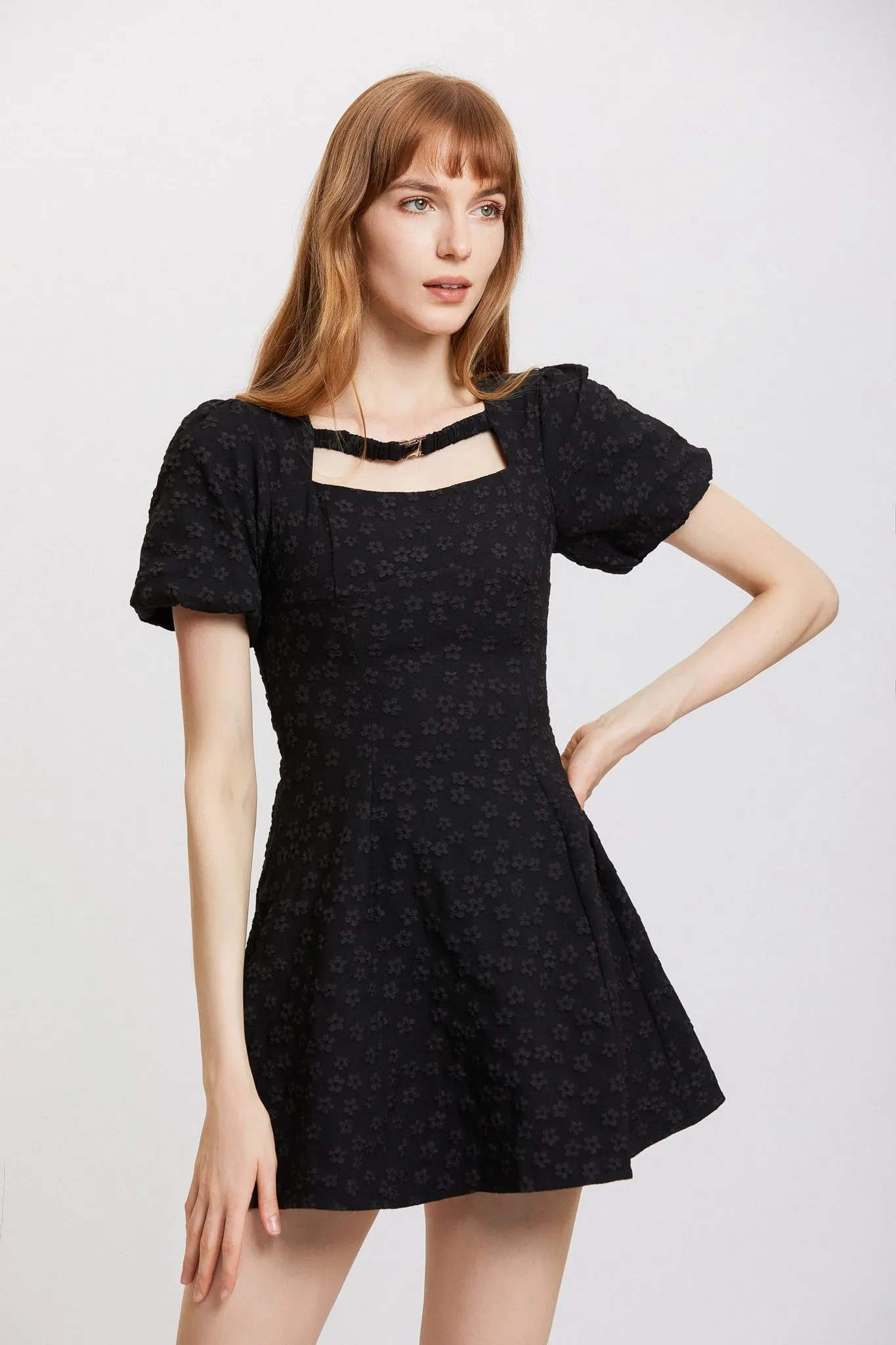 Sylphide | Rosalee Black Puff Mini Dress