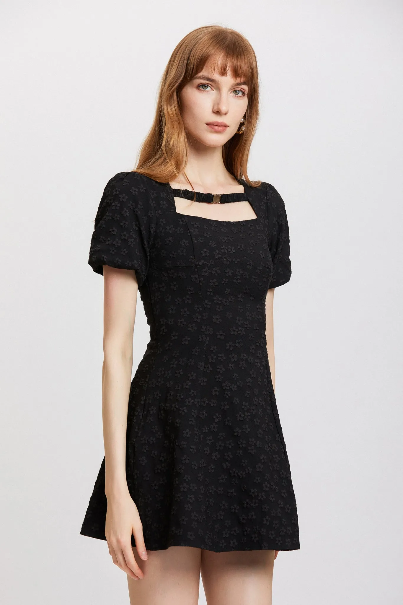 Sylphide | Rosalee Black Puff Mini Dress