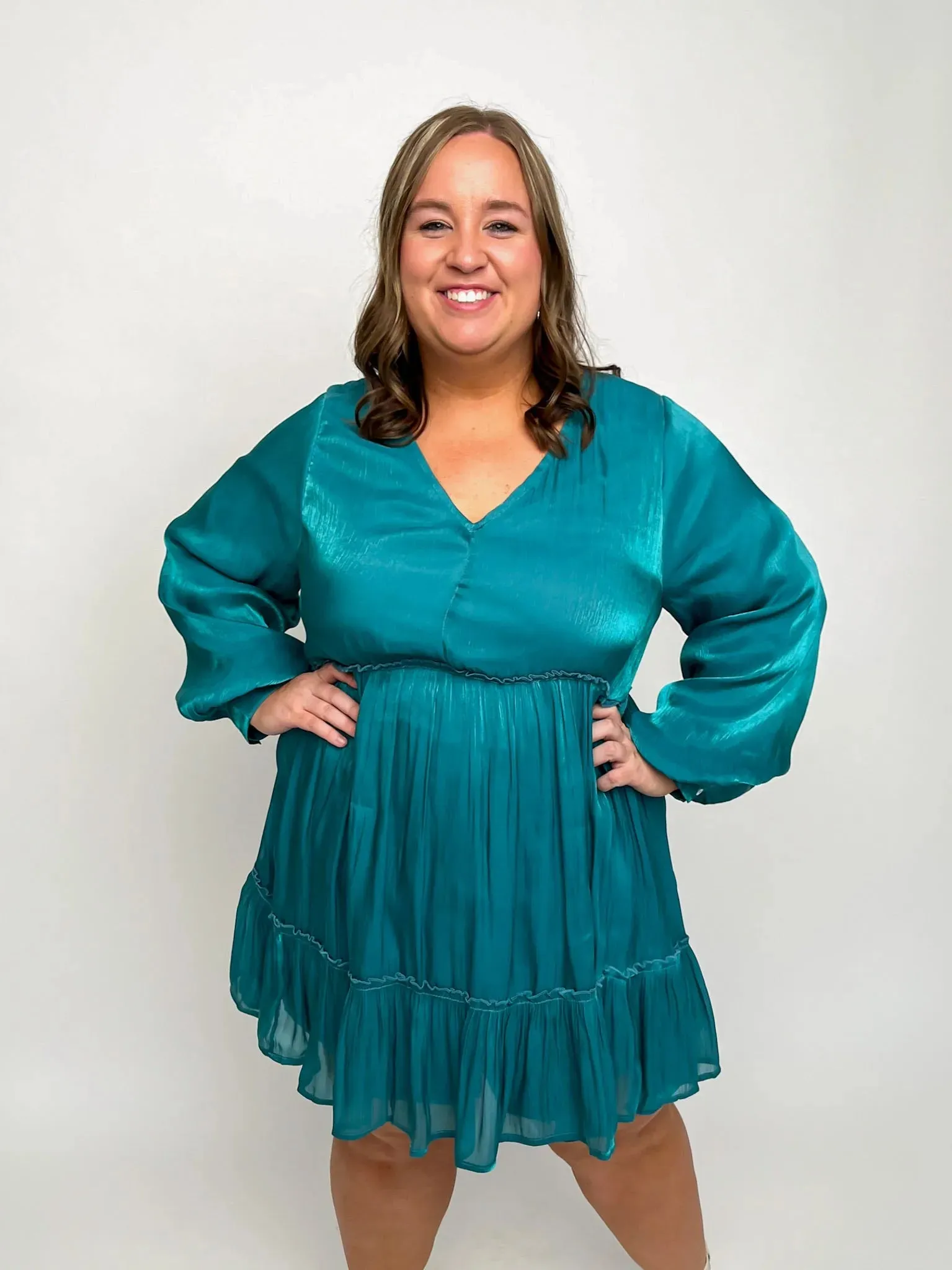 Teal Chiffon Dress