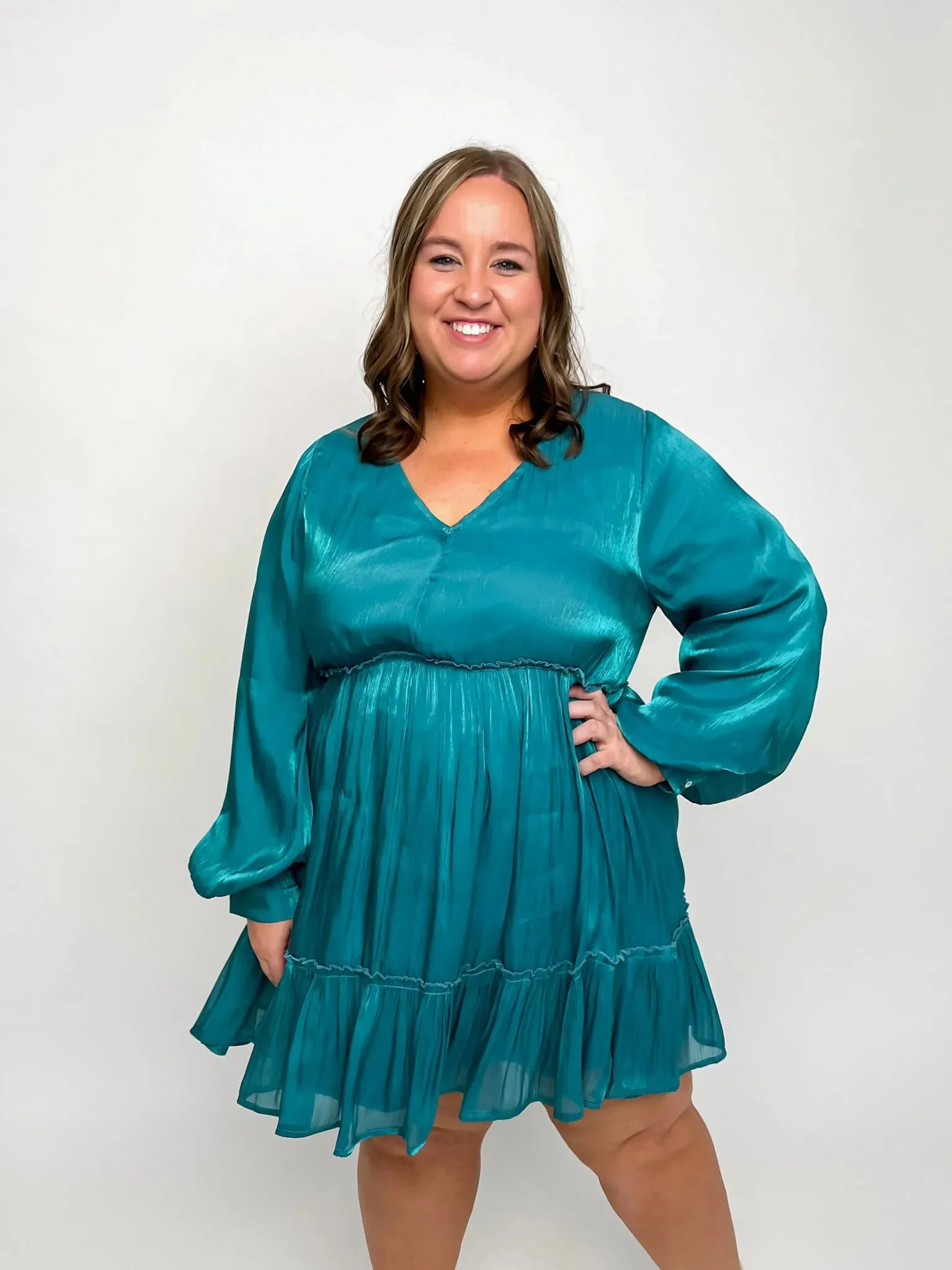 Teal Chiffon Dress