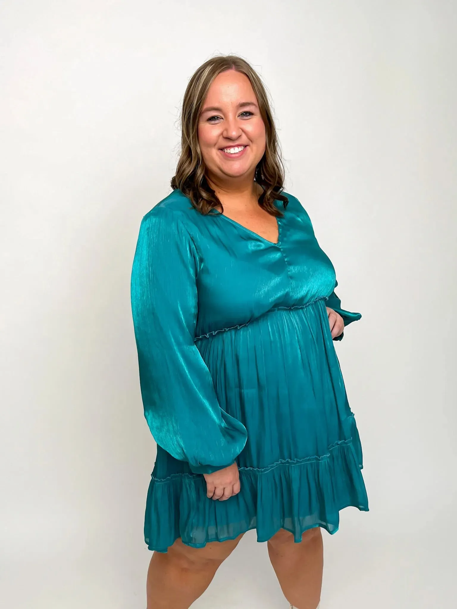 Teal Chiffon Dress