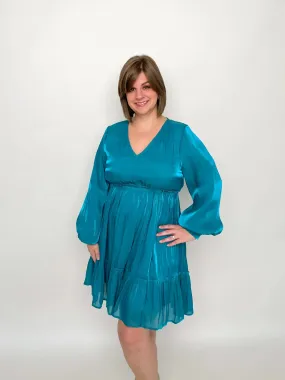 Teal Chiffon Dress