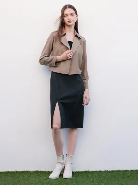 Trench Coat & Vest Dress Two-Piece Set