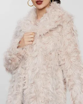 UNREAL FUR ESPERANZA COAT IN BLUSH