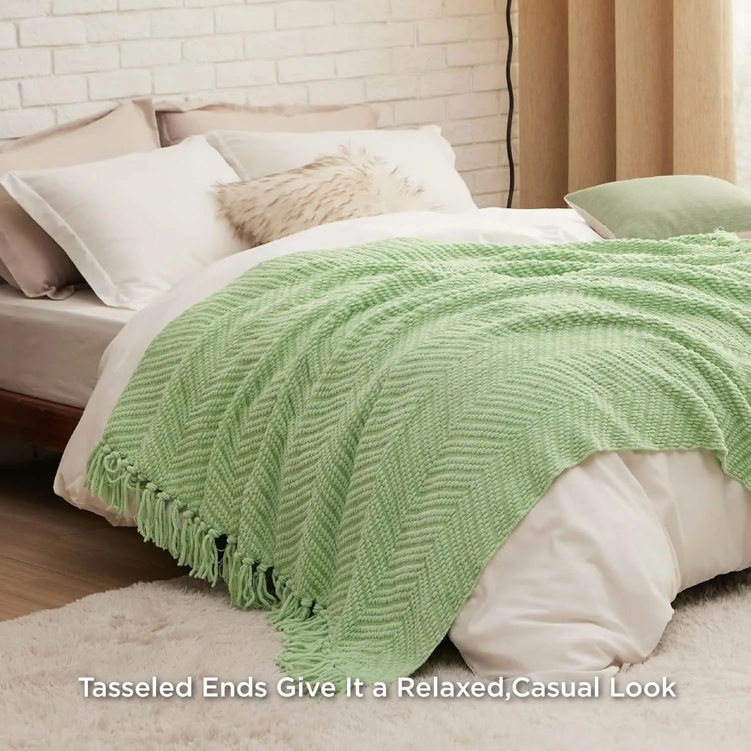 Versatile Knit Woven Chenille Blanket