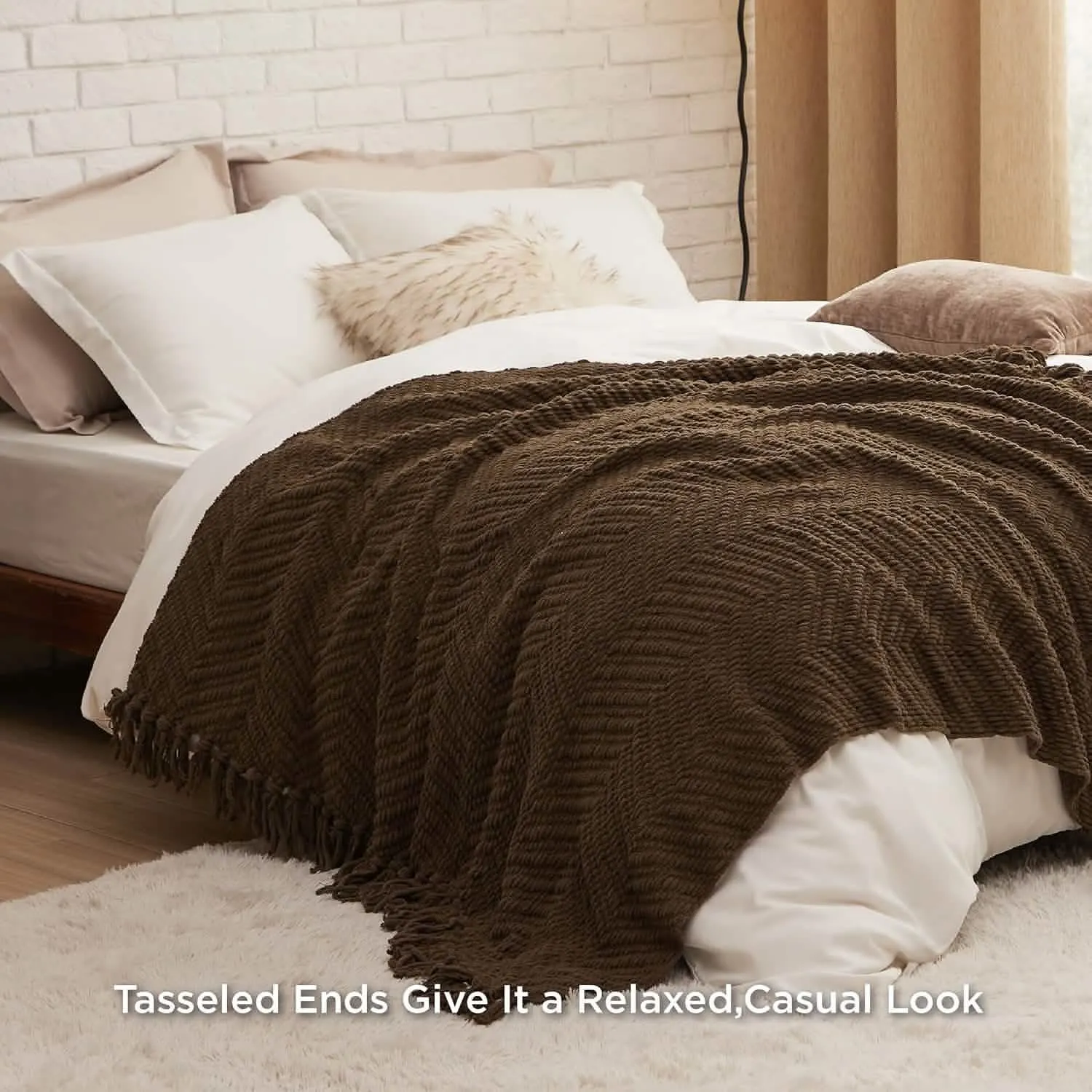 Versatile Knit Woven Chenille Blanket