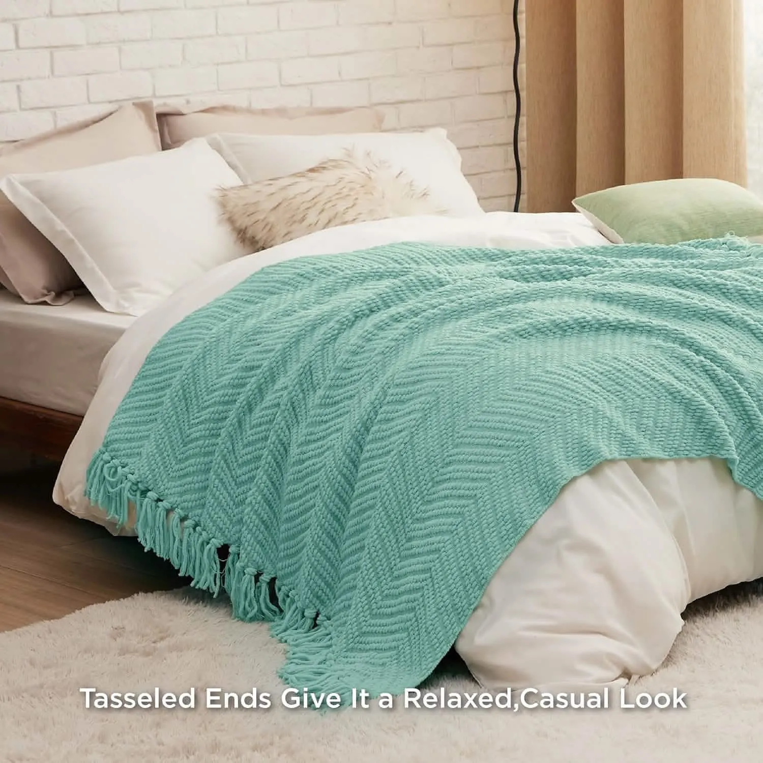 Versatile Knit Woven Chenille Blanket