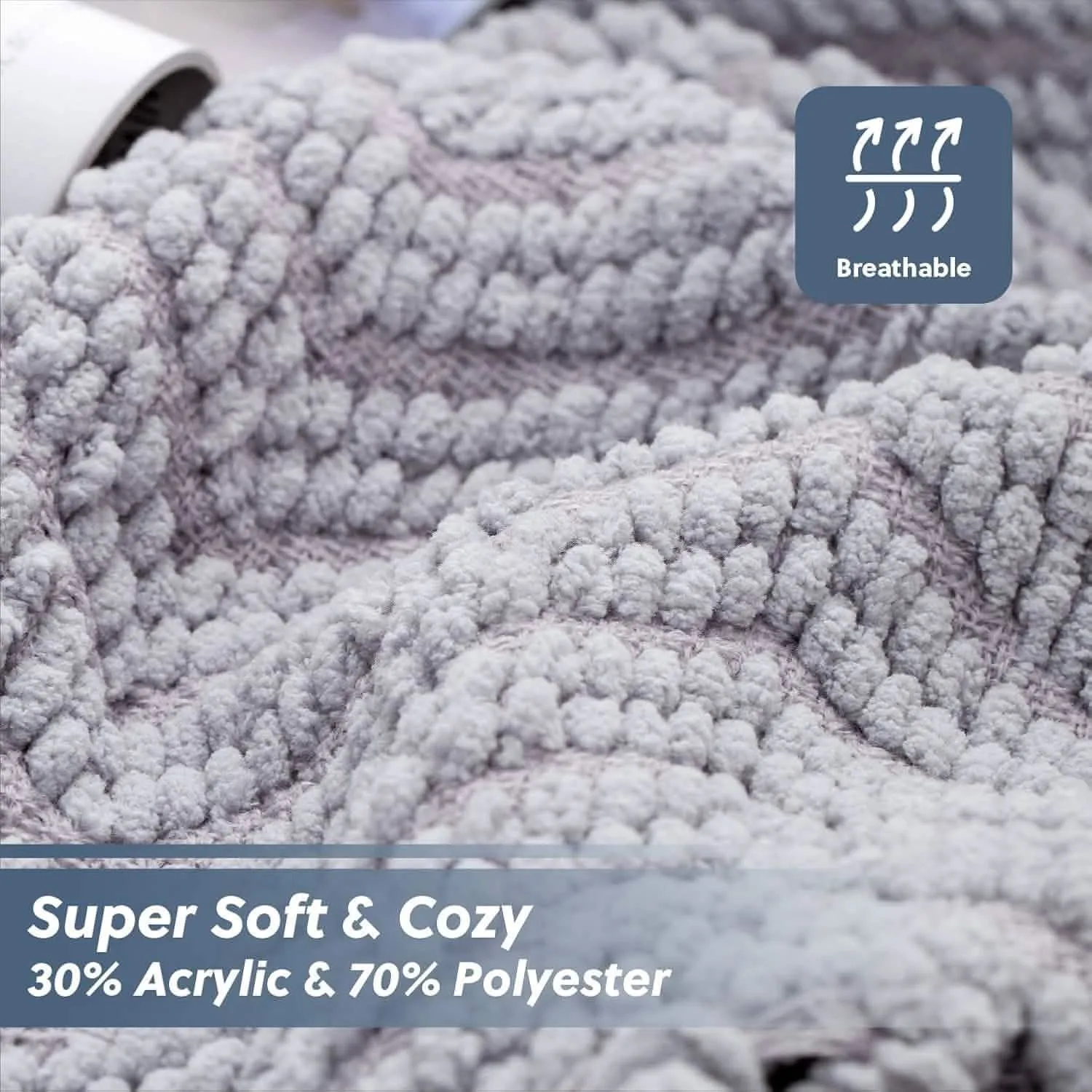 Versatile Knit Woven Chenille Blanket