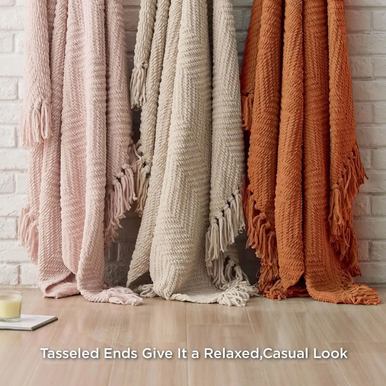 Versatile Knit Woven Chenille Blanket