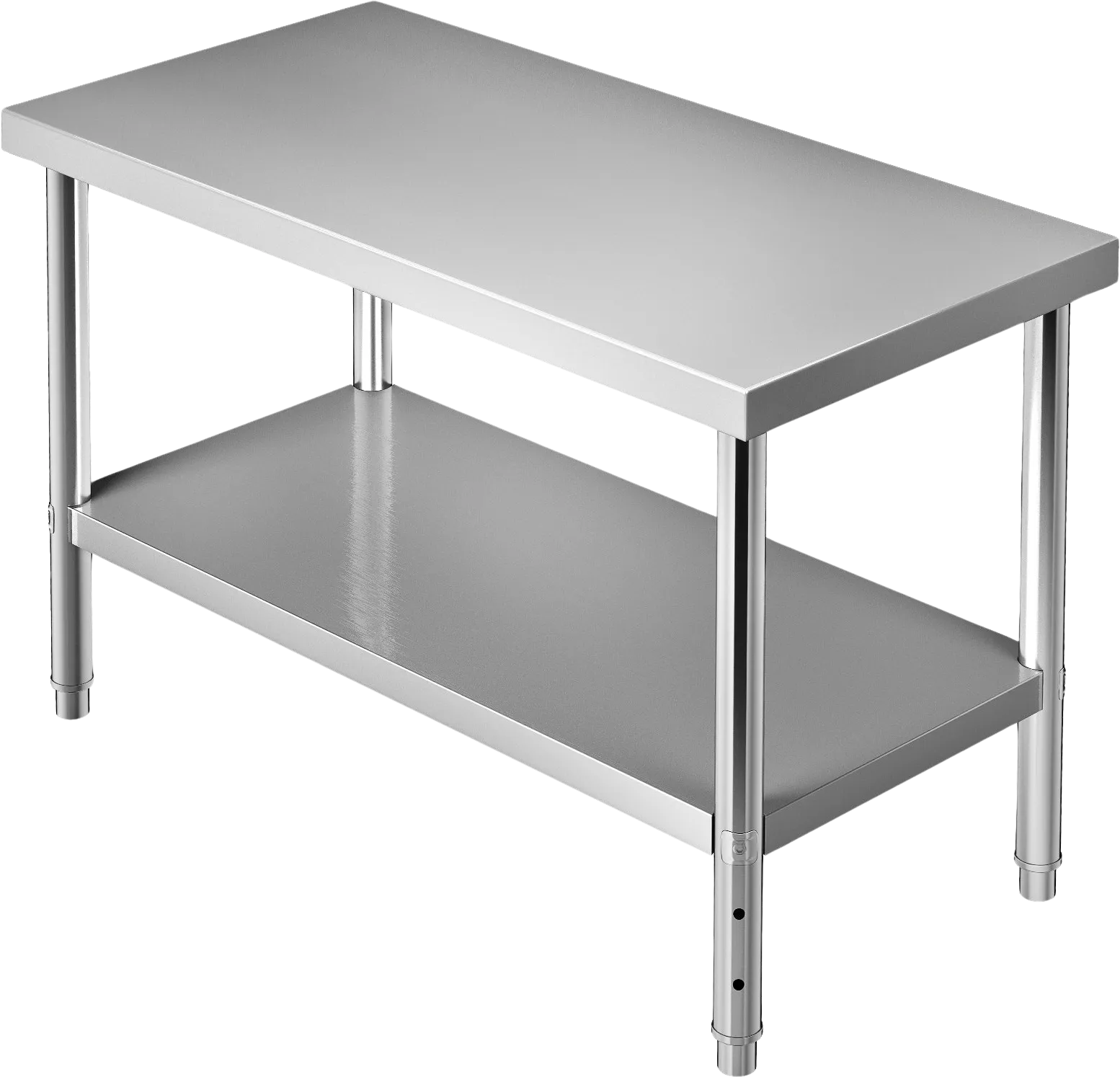 Vevor Prep Table 48" x 24" x 34" Stainless Steel 550 lbs. Capacity with Adjustable Undershelf New