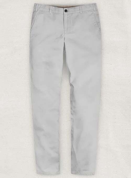 Washed Light Gray Chinos