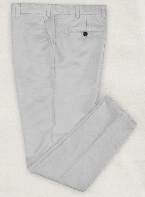 Washed Light Gray Chinos