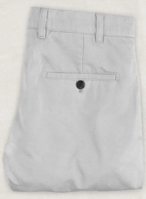 Washed Light Gray Chinos