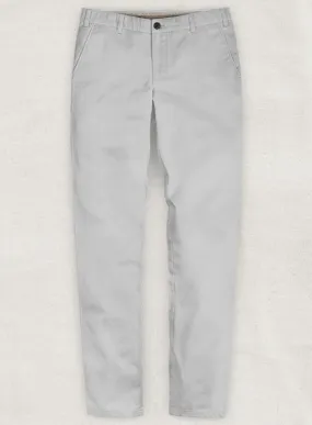 Washed Light Gray Chinos