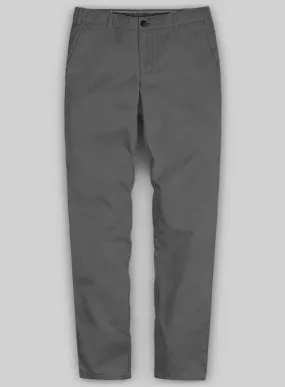 Washed Stretch Summer Gray Chino Pants