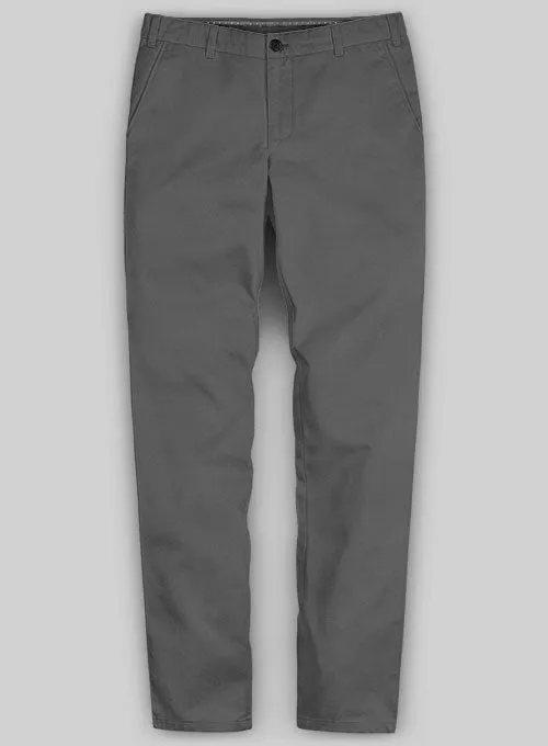 Washed Stretch Summer Gray Chino Pants