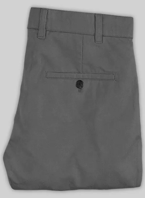 Washed Stretch Summer Gray Chino Pants