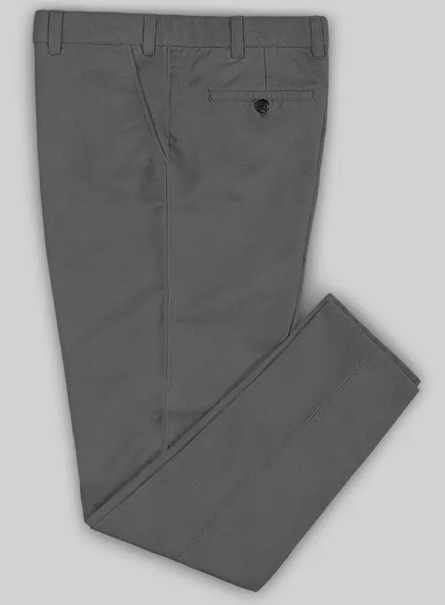 Washed Stretch Summer Gray Chino Pants