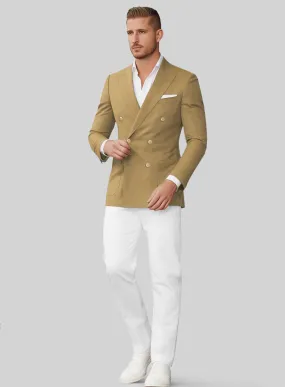 White Khaki Cotton Suit